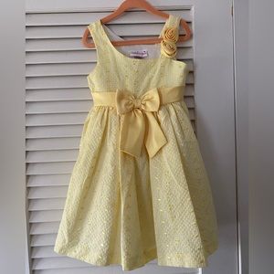 Ashley Ann, lined yellow gingham toddler dress, size 5t